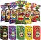 100 Pcs Dia De Los Muertos Goodie Bags Day of The Dead Gift Bags with Golden Twist Ties Day of The Dead Party Favors Bulk Sugar Skull Candy Bags for Mexican Party Day of The Dead Supplies Decor